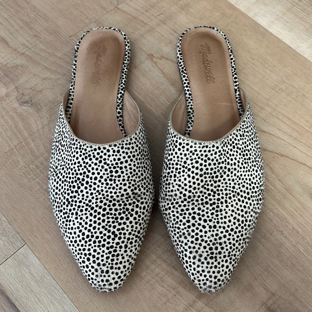 Madewell animal print slides, size 10